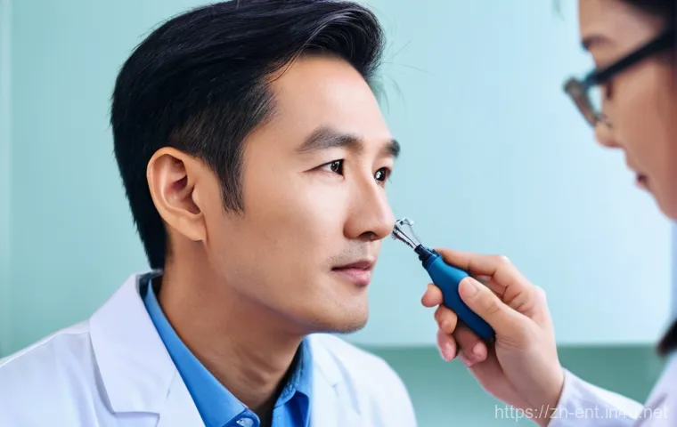 귀 먹먹함 원인과 병원 방문 시점 - **Prompt: Relieving Ear Pressure Discomfort**
    "A candid, natural light photograph of a young Eas...
